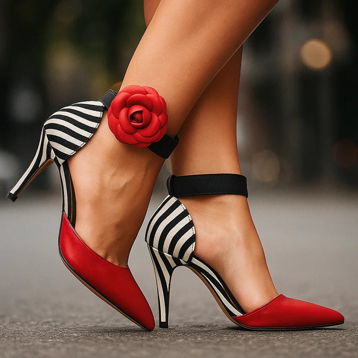 Zenaya - Sapatos de Salto Alto Com Elegância Floral