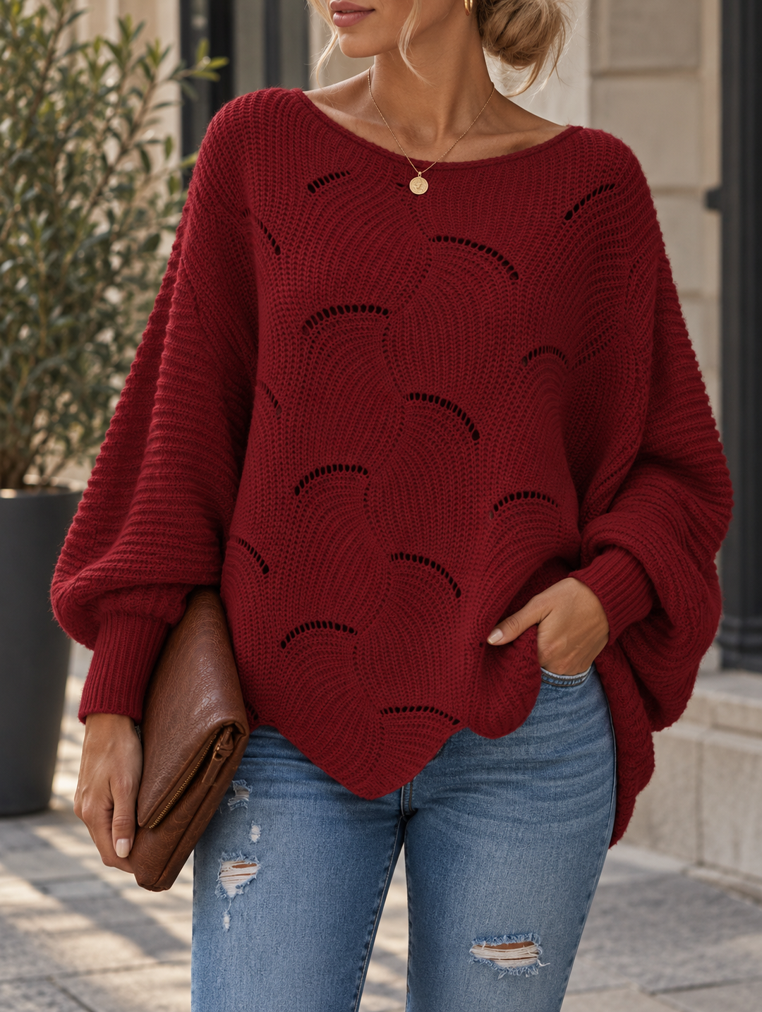 Zeyna - Camisola de Malha de Manga Comprida