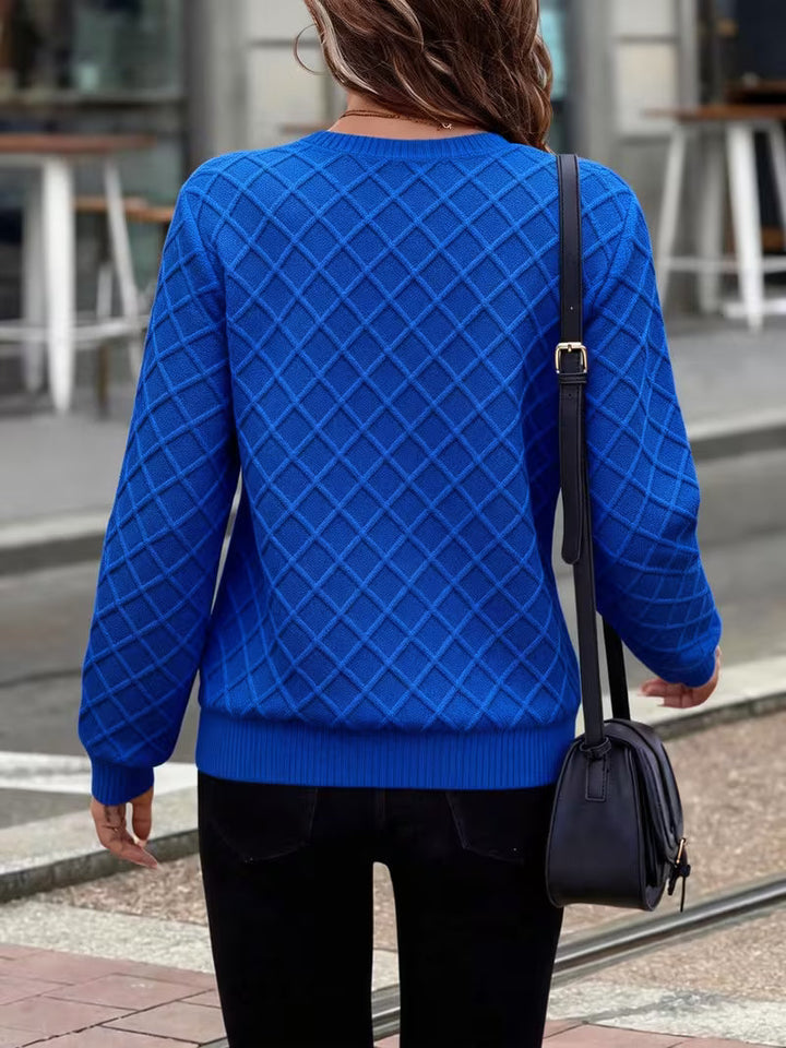 Juliet - Camisola de Manga Comprida Com Textura e Gola Com Fecho