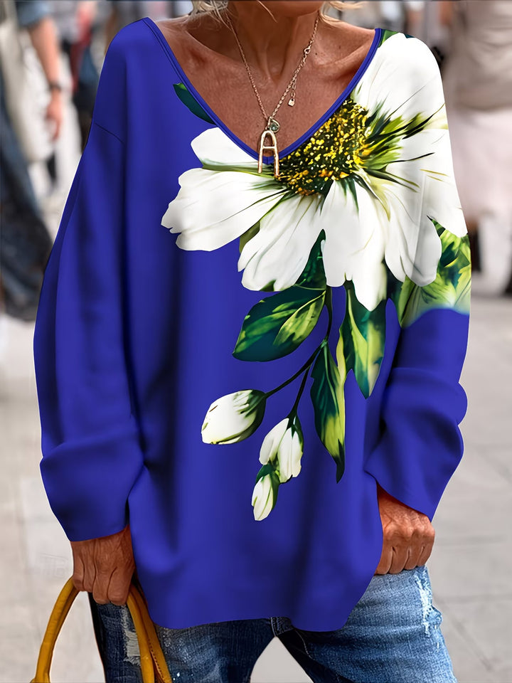 Daphna - Camiseta Com Estampado Floral Oversized