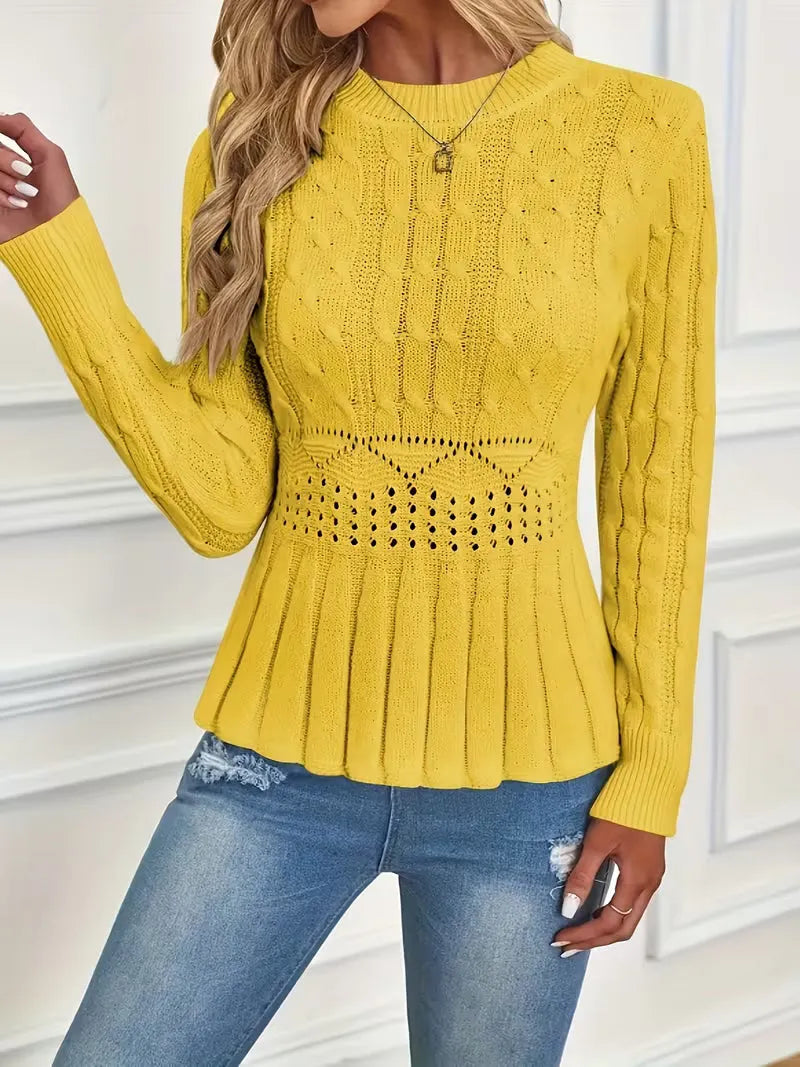 Bellie - Camisola De Malha Grossa Com Gola Redonda