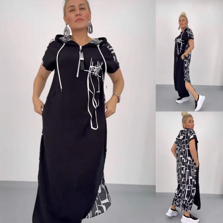 Filiz - Vestido Comprido e Elegante Com Capuz