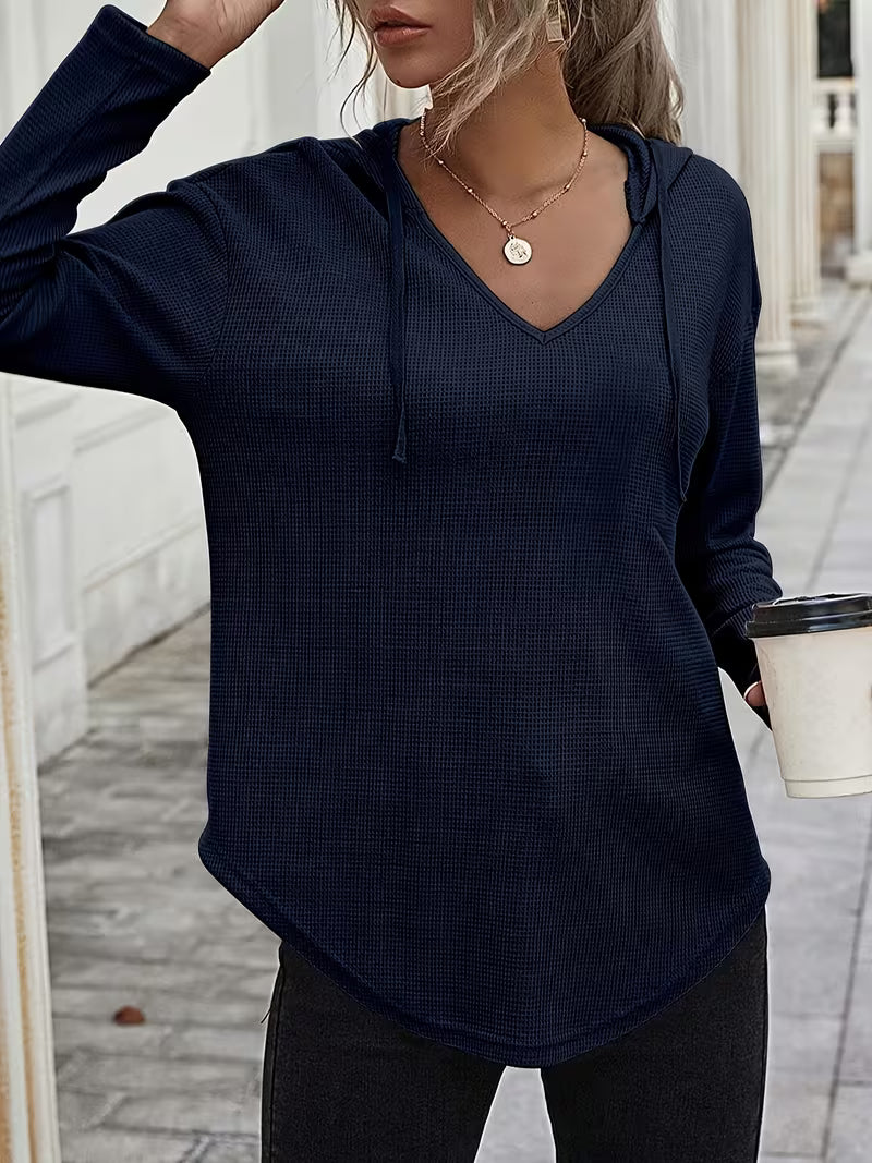 Heydi - Camisola Com Capuz  Manga Comprida e Bainha Curva