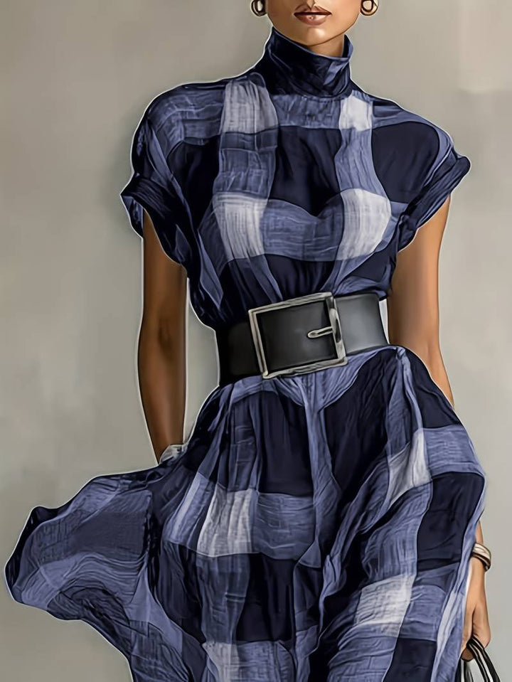 Nethara - Vestido Elegante de Outono Com Cinto