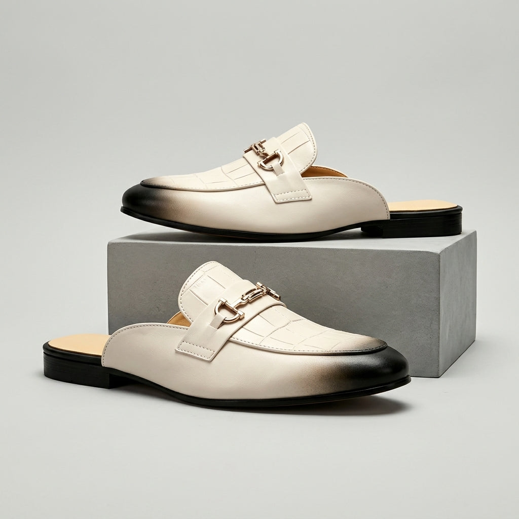 Idris - Sapatos De Couro Sem Parte Traseira