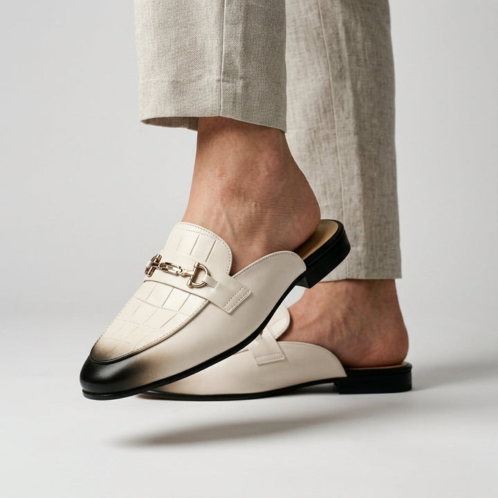 Idris - Sapatos De Couro Sem Parte Traseira