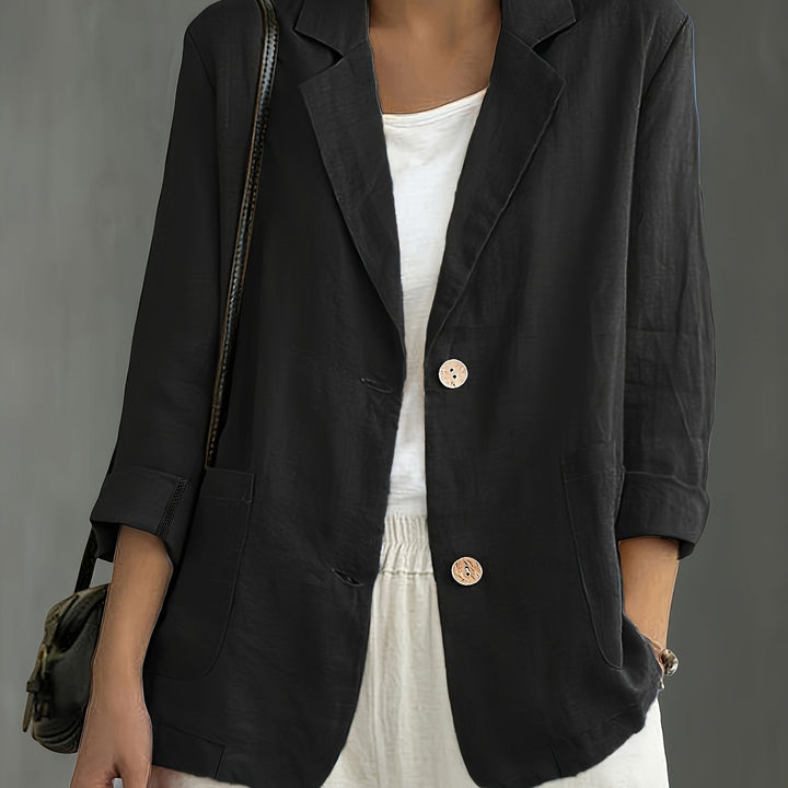 Jayde - Blazer Elegante Em Algodão