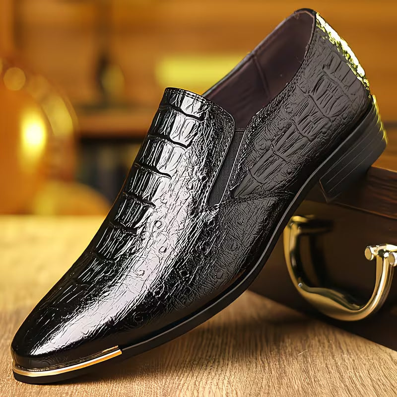 Natanor - Sapatos Casuais Com Padrão de Crocodilo