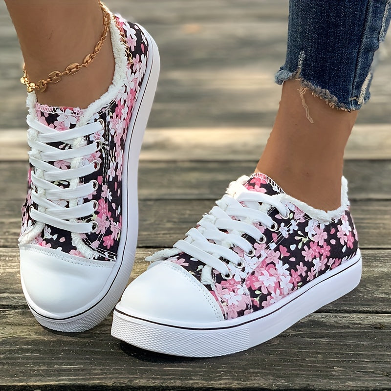 Bristy - Sapatos Com Atacadores e Estampado Floral