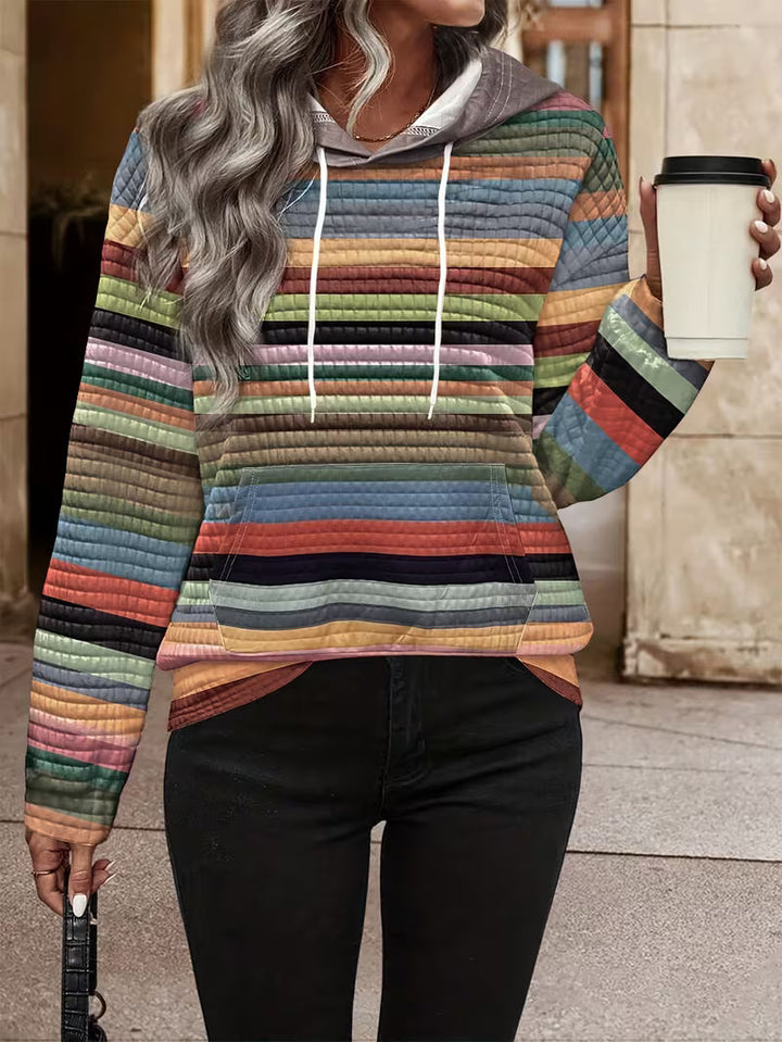 Bilisha - Camisola Com Capuz E Padrão Às Riscas