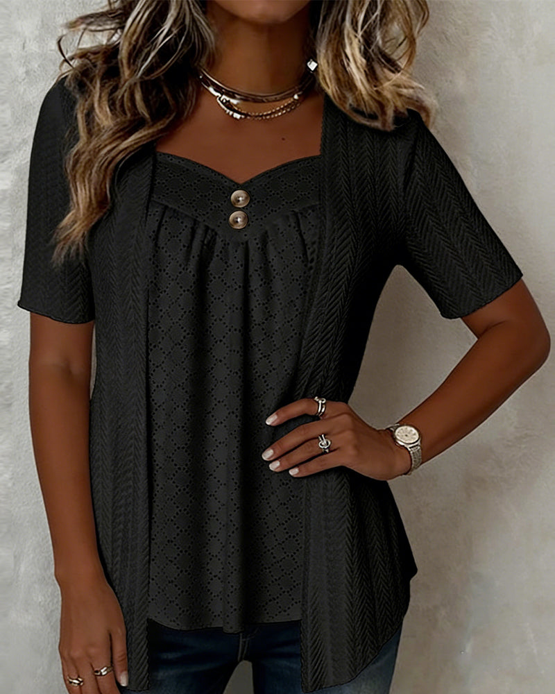 Shilina - Blusa De Patchwork Com Recortes Quadrados