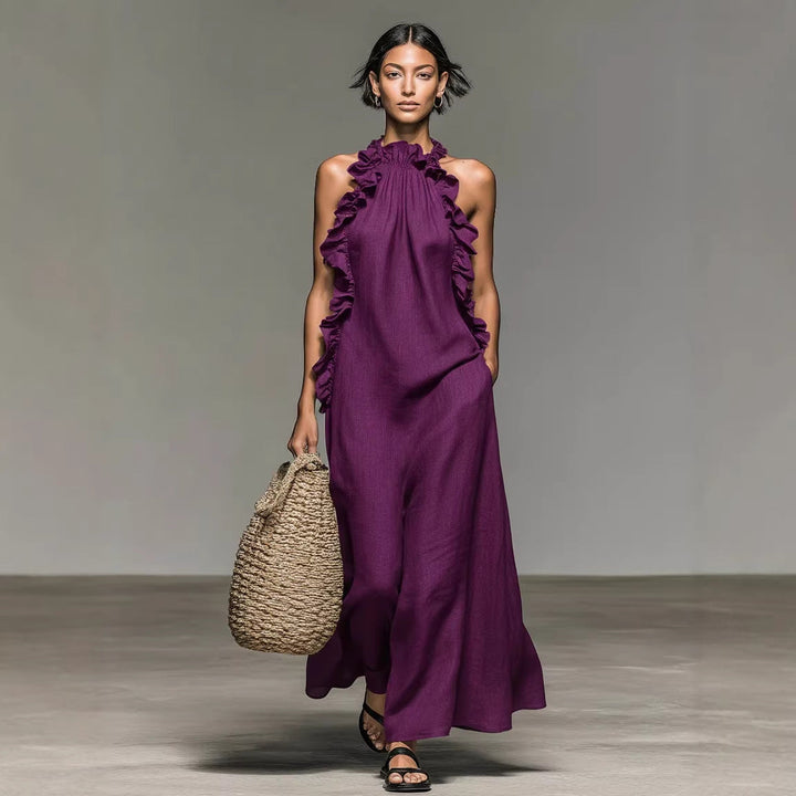 Vasara - Vestido Maxi Boémio Com Folhos