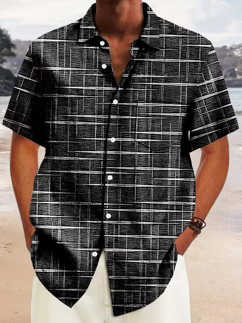 Jerrick - Camisa Com Estampado Geométrico Vintage