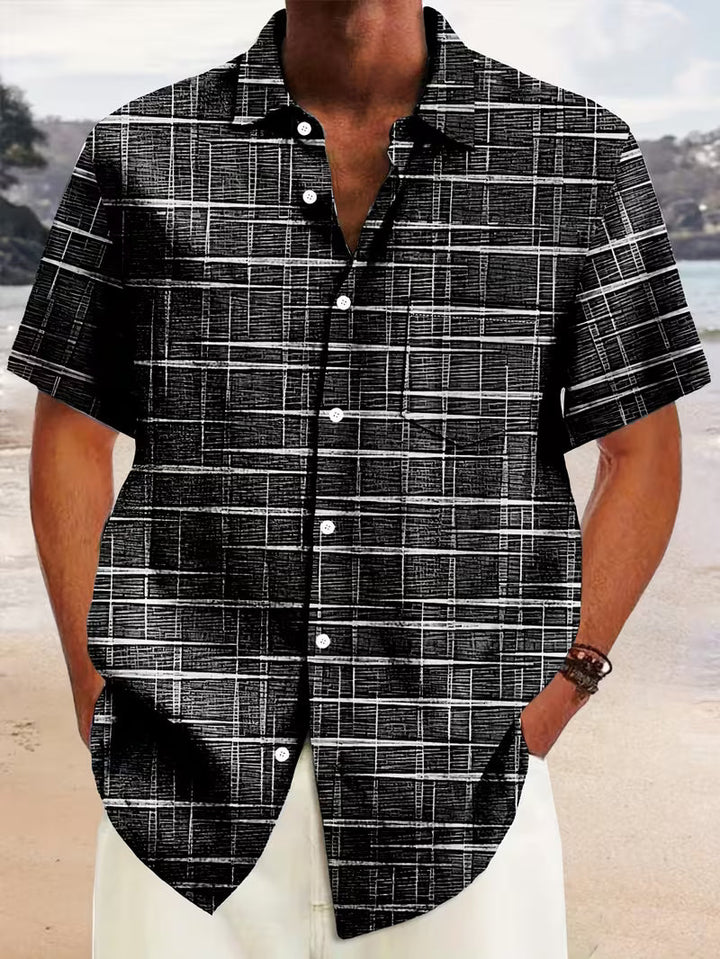 Jerrick - Camisa Com Estampado Geométrico Vintage