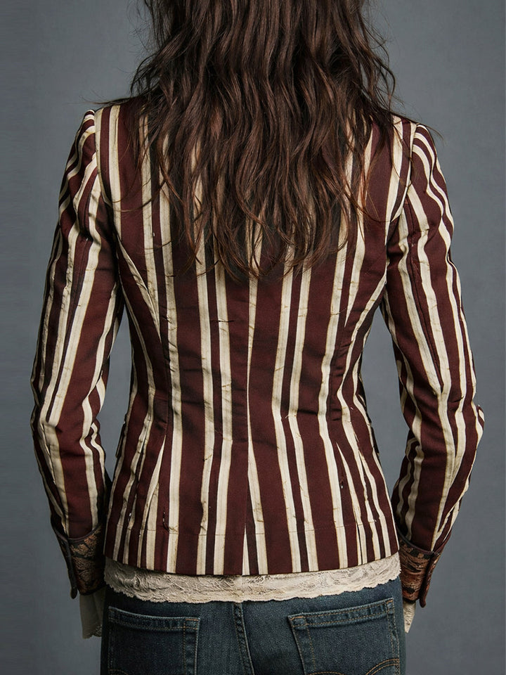 Shalisa - Blazer às Riscas Boémio
