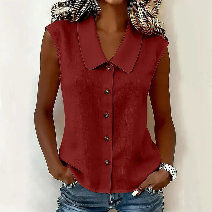 Chisato - Camisa Com Decote Em V E Botões