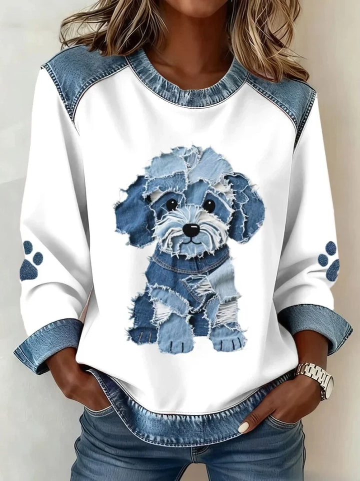 Lilah - Camisola Com Estampado De Dachshund E Patchwork