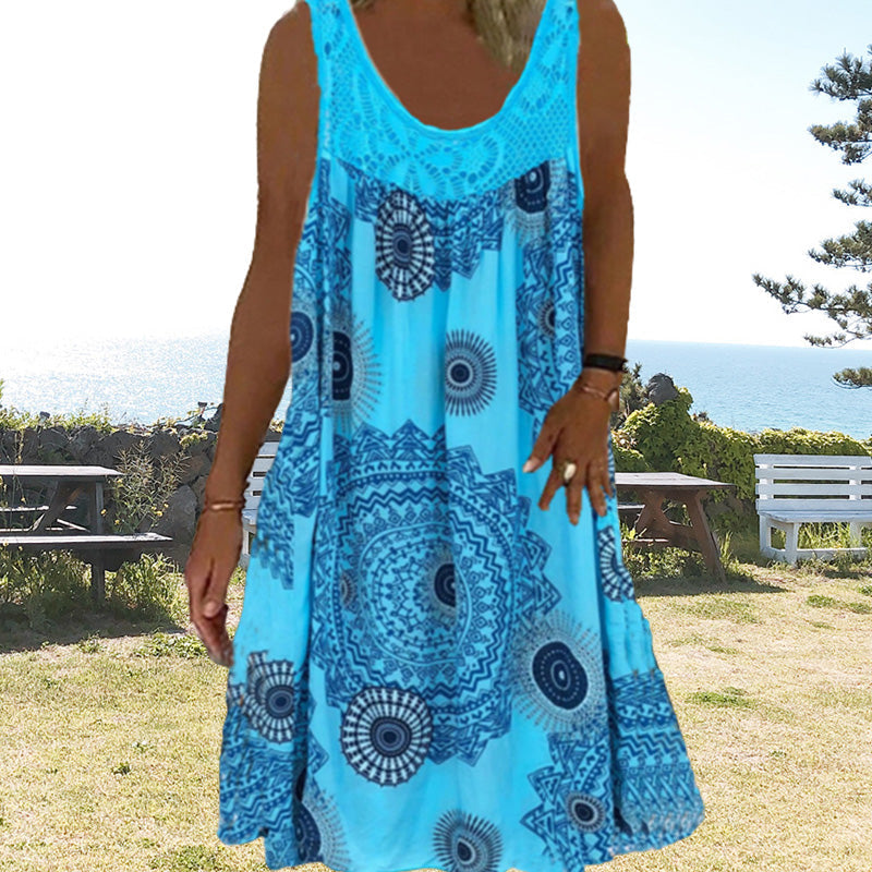 Paduch - Vestido casual de Verão sem Mangas com Estampado