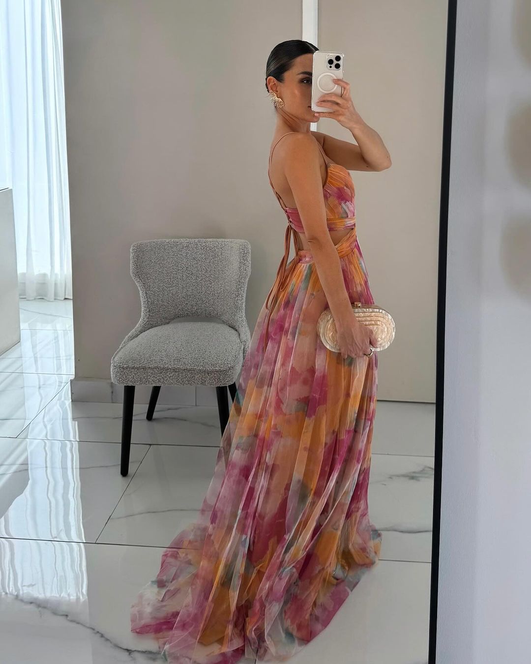 Tunika - Vestido Longo Com Estampado Floral