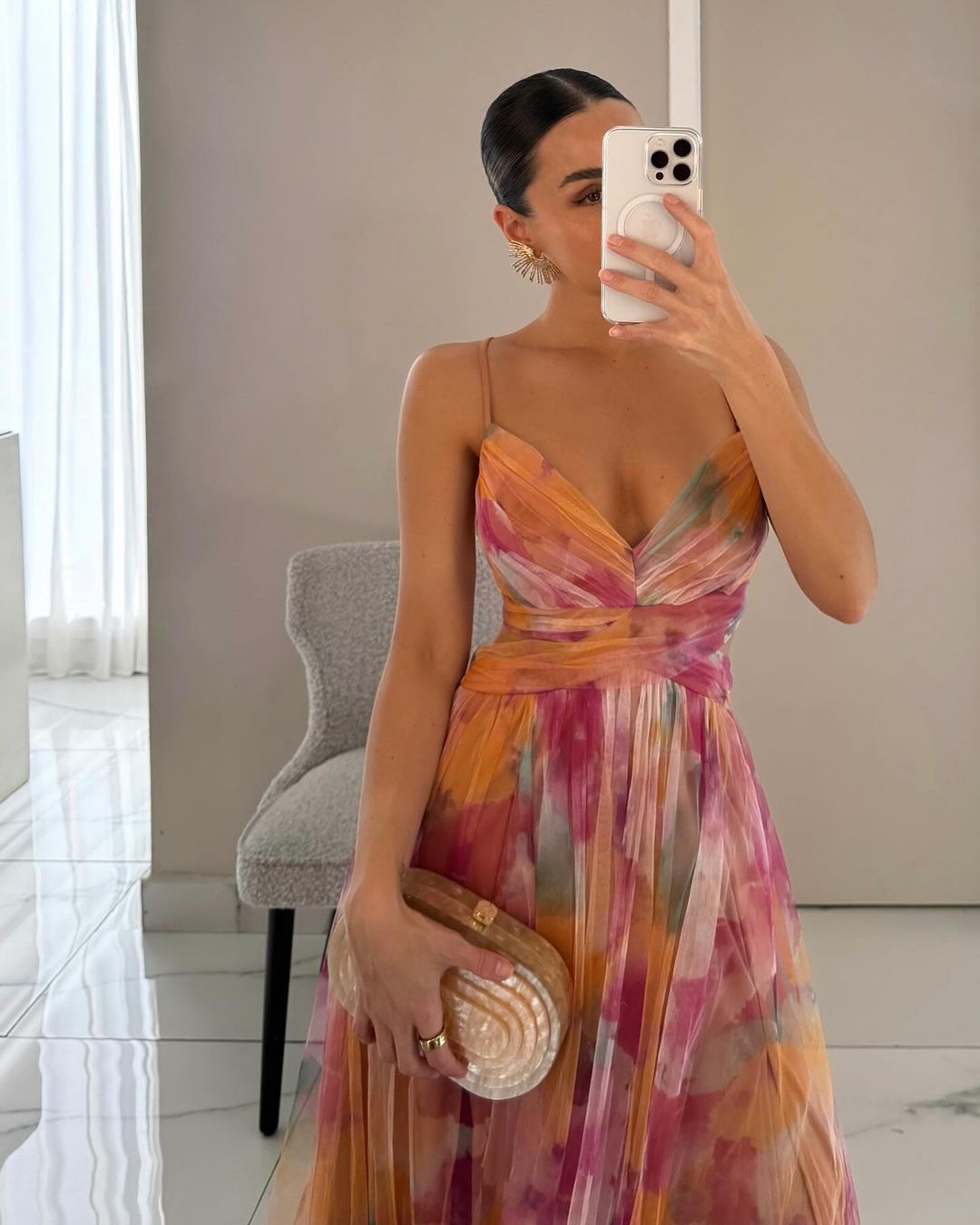 Tunika - Vestido Longo Com Estampado Floral