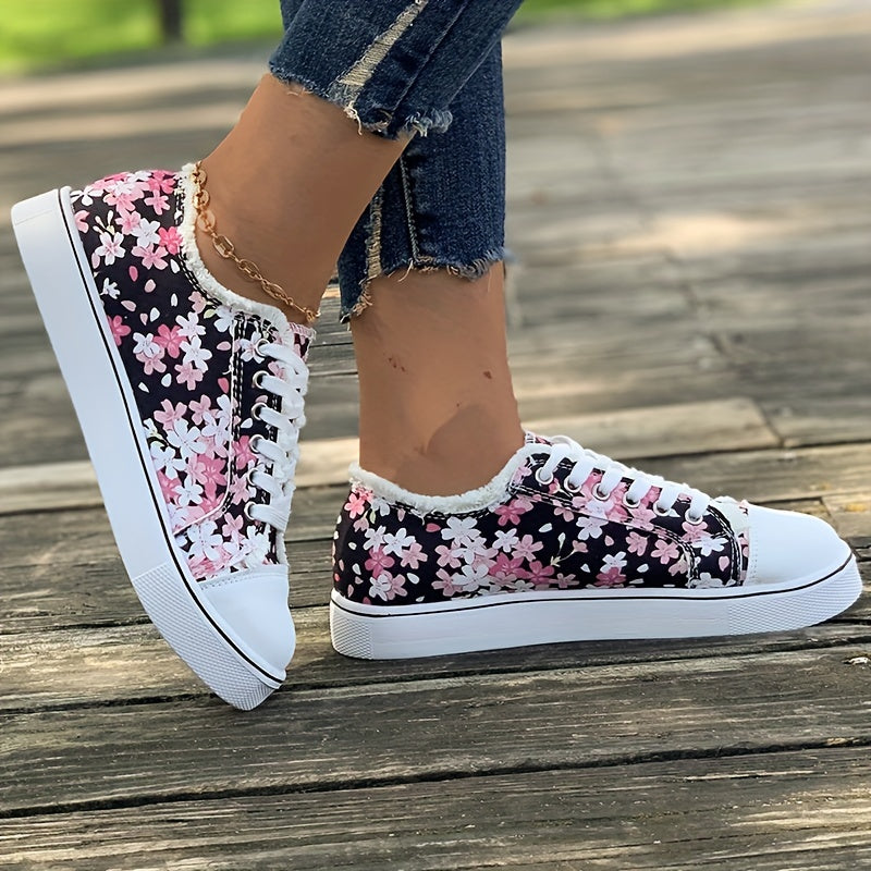 Bristy - Sapatos Com Atacadores e Estampado Floral