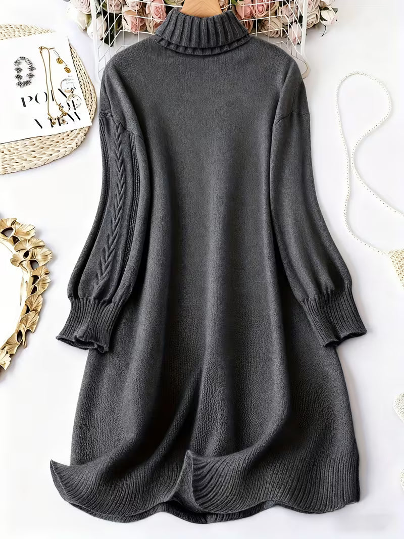 Malkina - Vestido-Camisola Confortável De Manga Comprida