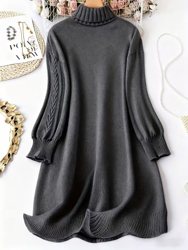 Malkina - Vestido-Camisola Confortável De Manga Comprida
