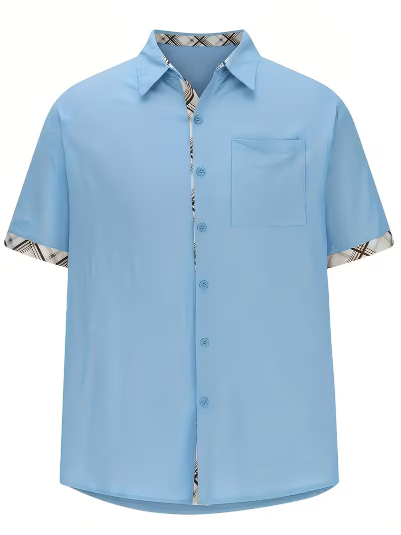 Kolby - Camisa Xadrez Em Patchwork Com Bolso