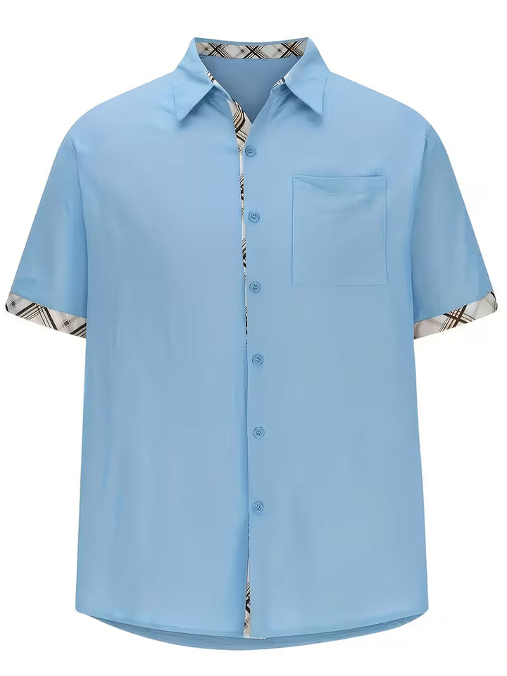 Kolby - Camisa Xadrez Em Patchwork Com Bolso