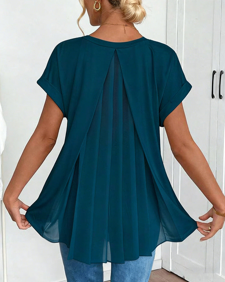 Liyanna - Camiseta de Manga Curta em Patchwork