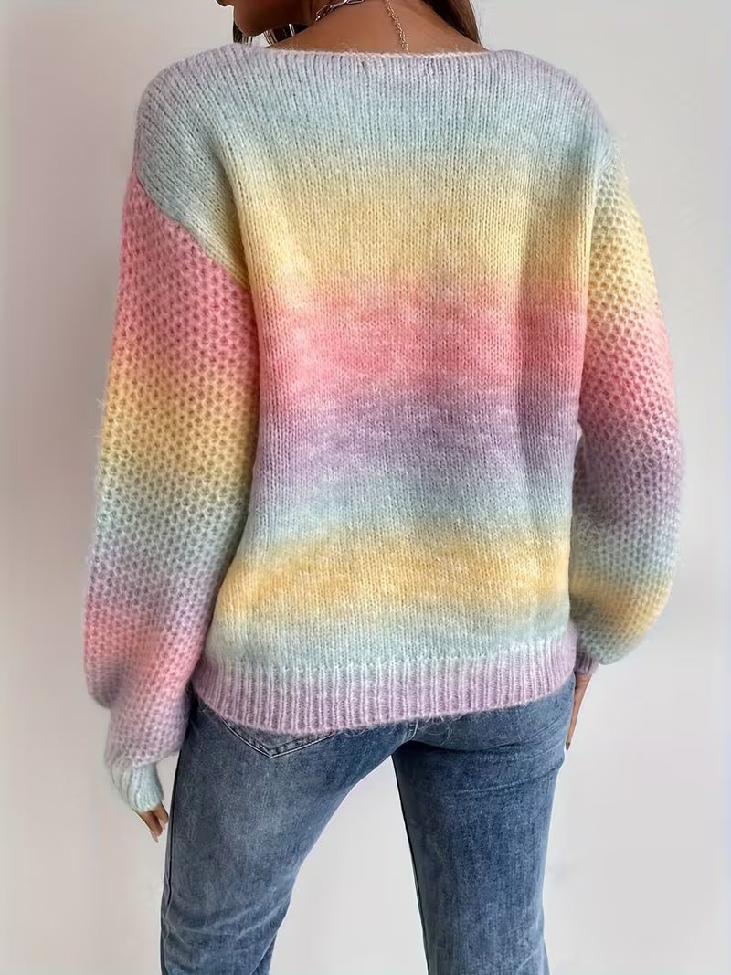 Errin - Camisola De Malha Com Cores Em Degradê