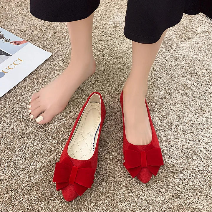 Silvie - Sapatos Elegantes Com Salto Baixo e Laço