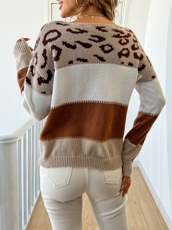 Lona - Camisola De Malha Com Padrão De Leopardo
