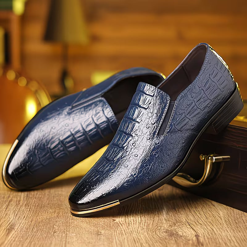 Natanor - Sapatos Casuais Com Padrão de Crocodilo