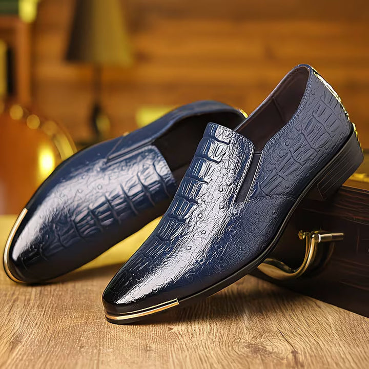 Natanor - Sapatos Casuais Com Padrão de Crocodilo