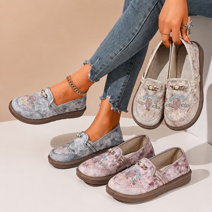 Adeyla - Mocassins Florais Sem Atacadores