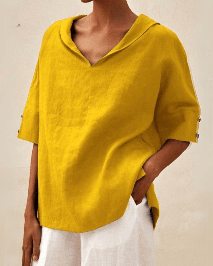 Marsica - Blusa De Linho Arejada Com Corte Largo