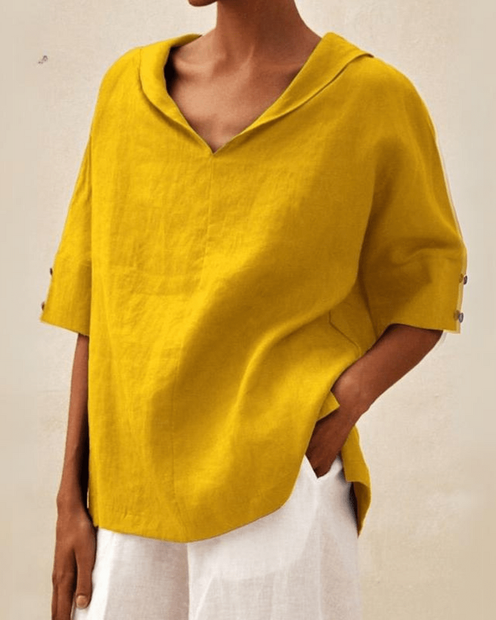Marsica - Blusa De Linho Arejada Com Corte Largo