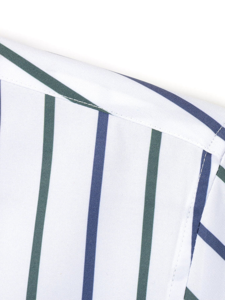 Burt - Camisa de Manga Comprida às Riscas com Botões