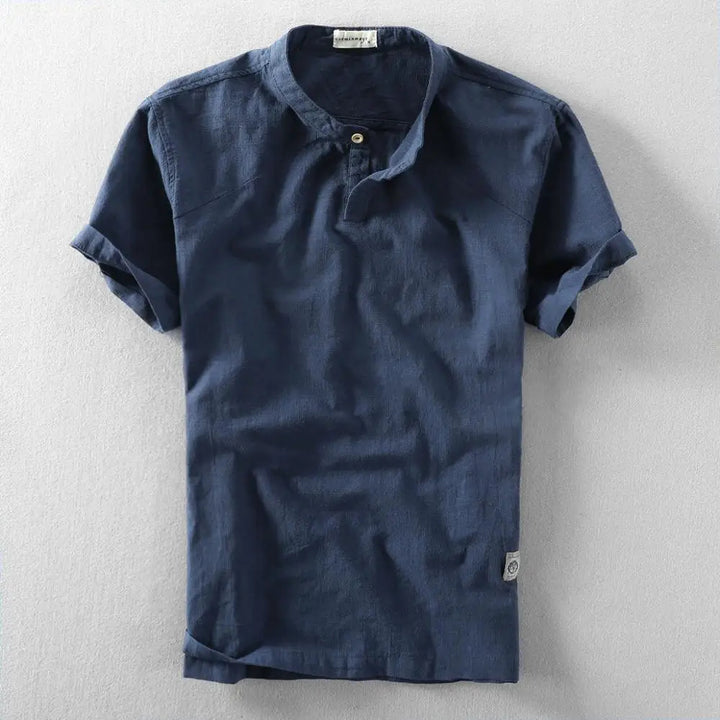 Carlous - Camisa De Verão Elegante Em Algodão e Linho