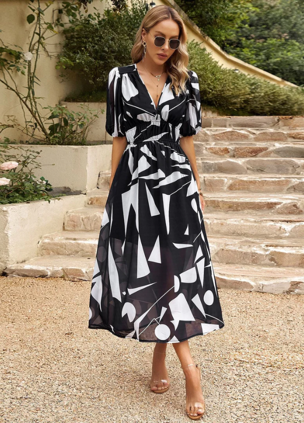 Josette - Vestido Midi Com Padrão Floral