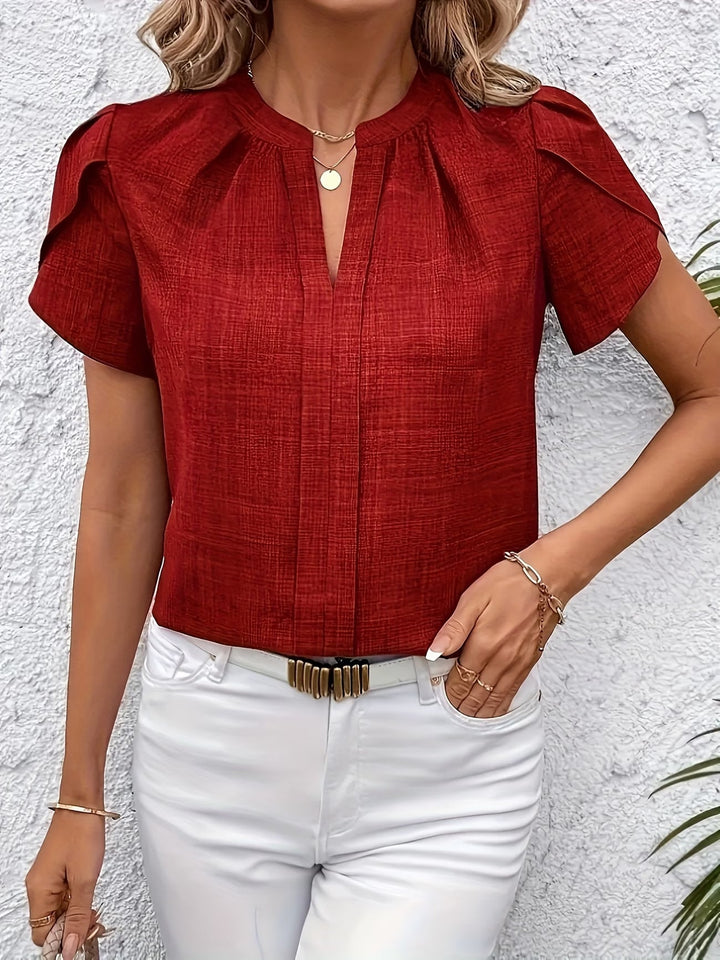 Kacey - Camisa De Manga Curta Com Decote Em V