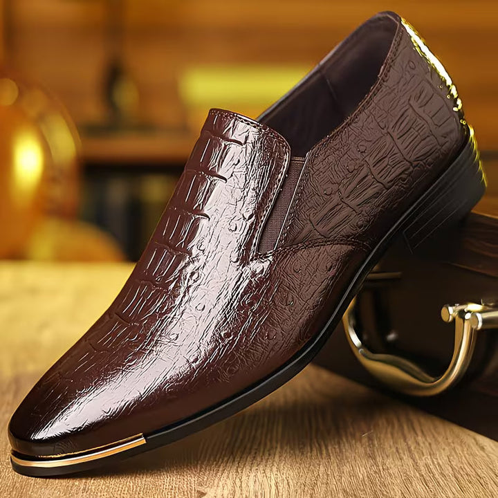 Natanor - Sapatos Casuais Com Padrão de Crocodilo