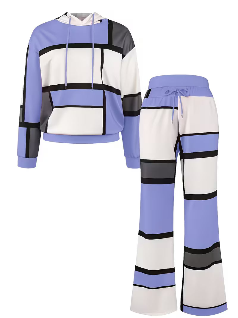 Loana - Conjunto Casual De Duas Peças Com Blocos De Cores