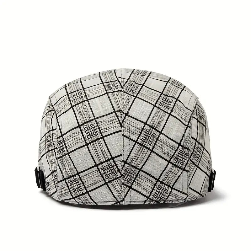 Zared - Boina Vintage Xadrez Ajustável