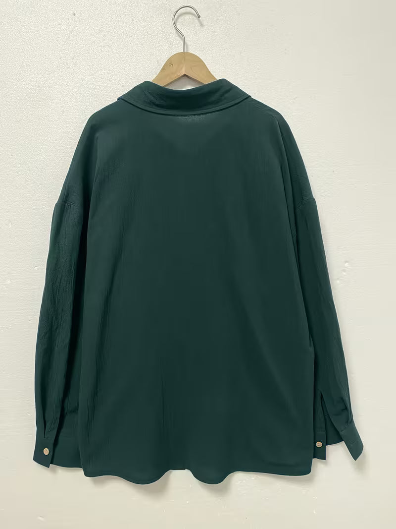 Soella - Camisa De Manga Comprida Com Colarinho E Botões