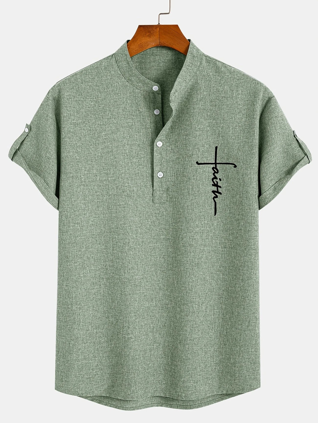 Samuelson - Camisa Elegante De Manga Curta Com Gola