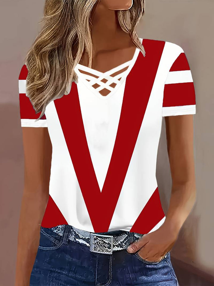 Maia - Camiseta De Verão De Manga Curta Com Estampado