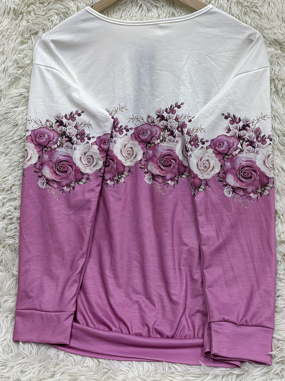Shlomina - Camisola Com Meio Fecho e Estampado De Rosas
