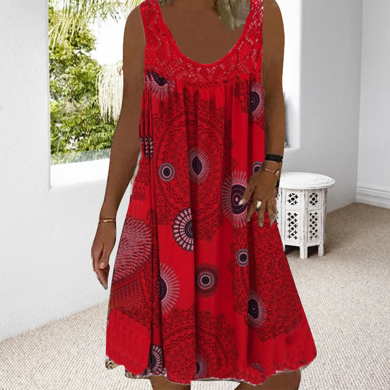 Paduch - Vestido casual de Verão sem Mangas com Estampado